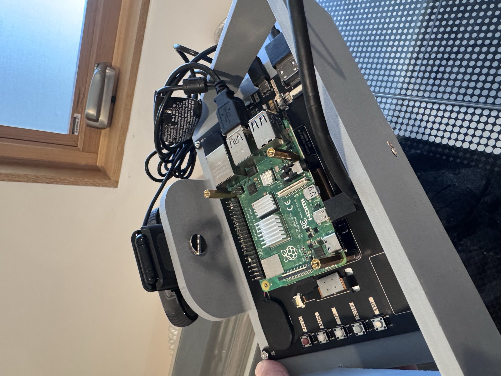 Raspberry Pi mounted behind the display